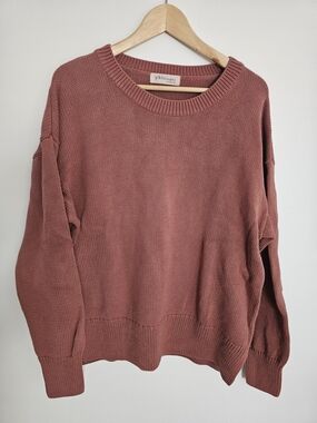 philosophy Earthy Rose Mauve Crewneck Sweater Size XXL 100% Cotton